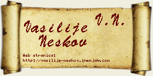 Vasilije Neškov vizit kartica